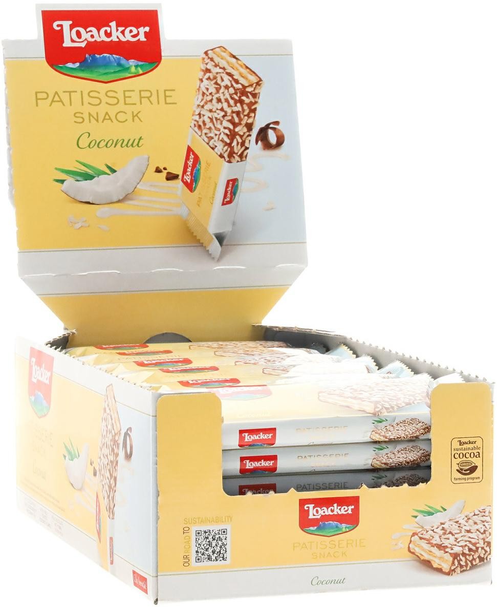 Loacker Patisserie Snack Cocco — 24 monoporzioni da 21 g